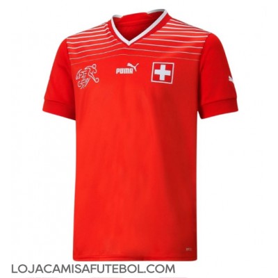 Camisa de Futebol Suíça Equipamento Principal Mundo 2022 Manga Curta